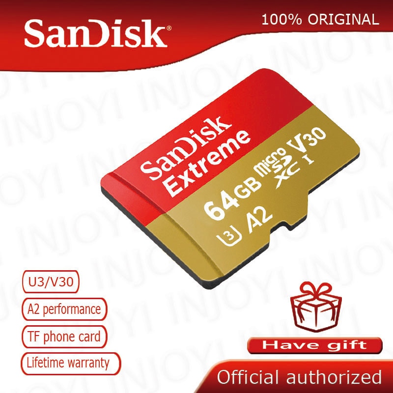 Sandisk extreme plus micro sd ī A2 U3 V30 64GB 128..